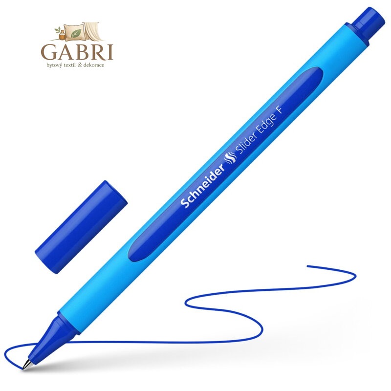 Kuličkové pero, 0,3 mm, s uzávěrem, SCHNEIDER "Slider Edge F", modré
