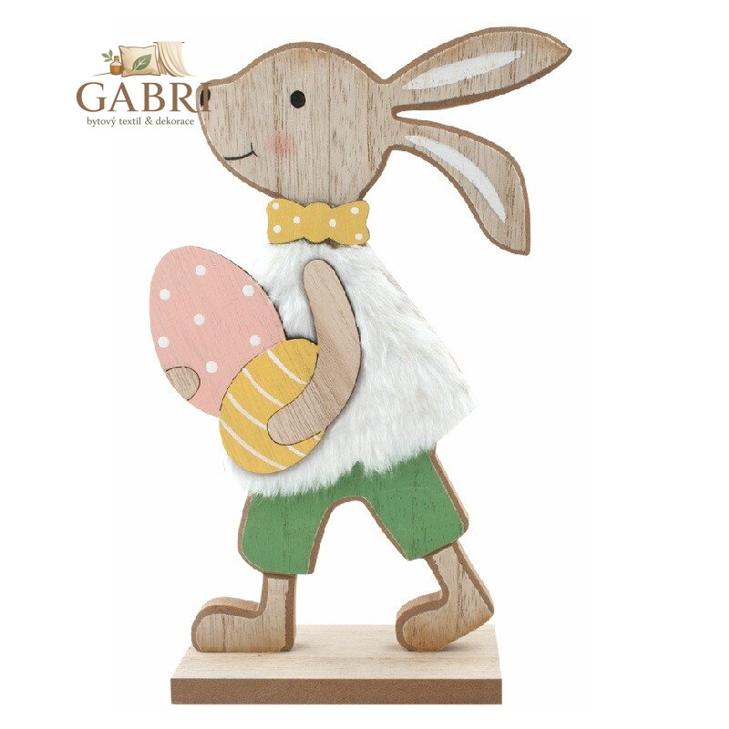 Velikonoční Zajíc dřevěný 11 x 22 x 5 cm k postavení