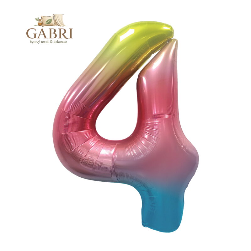 Narozeninový balónek, barevný 40" (100 cm) číslo 4