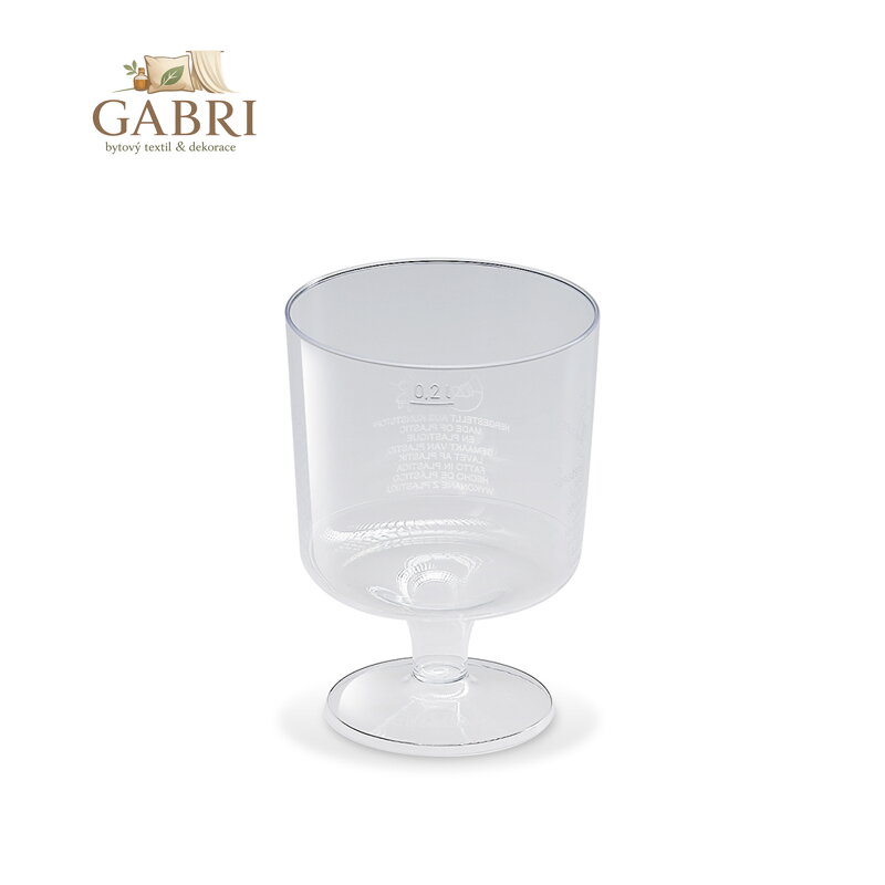 Pohár krystal na stopce 0,2 l, 10 ks