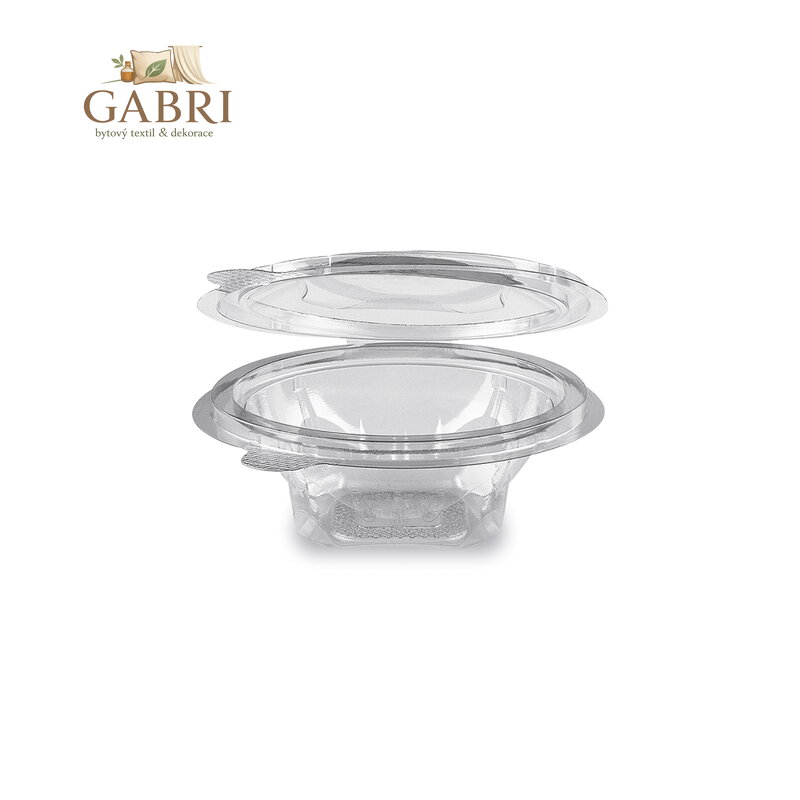 Miska (rPET) s víčkem kulatá průhledná 150ml [50 ks]