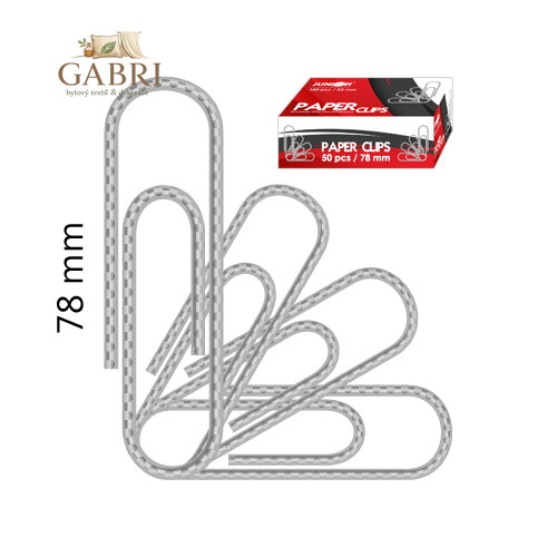 Spony vroubkované/poniklované JUNIOR, 78 mm/50 ks