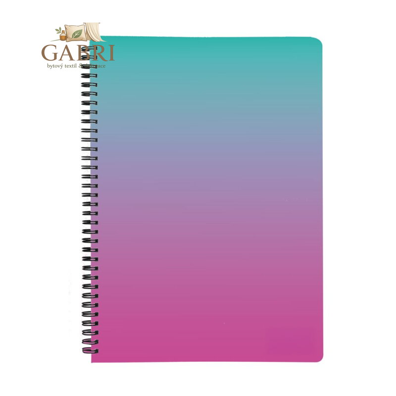 Twin wire blok A4 PP OMBRE růžová