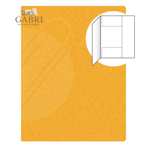 Odkládací mapa se 3 chlopněmi PREŠPÁN 253 - žlutá