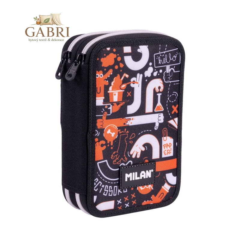 Penál 2-patrový/plněný MILAN - série Fingers