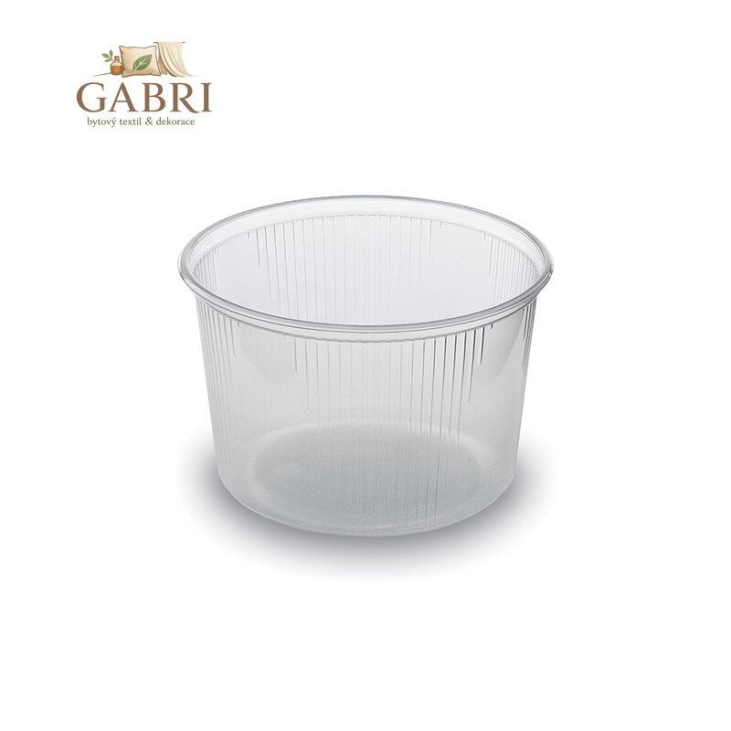 Miska kulatá průhledná, salátová 300 ml, -PP- 100 ks