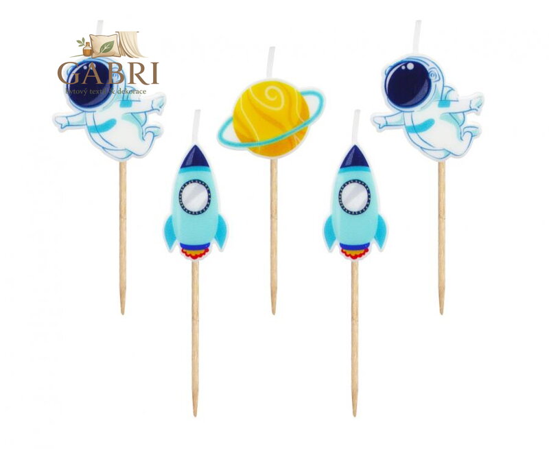 Dortová svíčka - Universe 7,5 cm (5 ks)