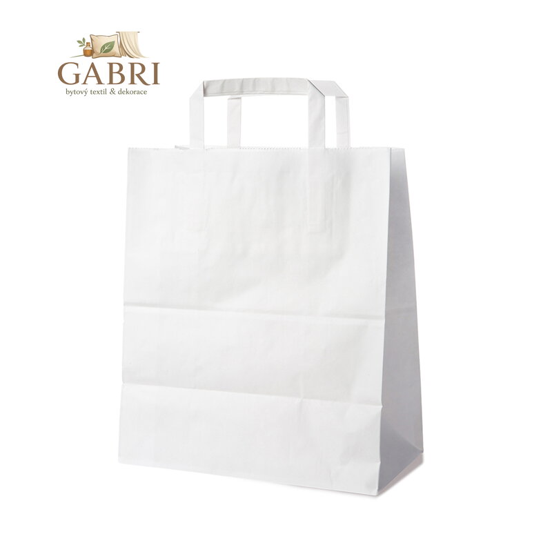Papírová taška 26x14x32 cm bílá 50ks