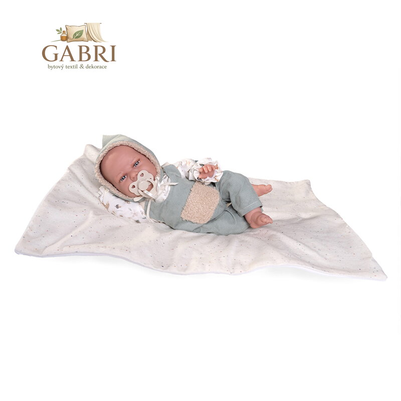 Panenka - novorozená Klára s dekou, 34 cm