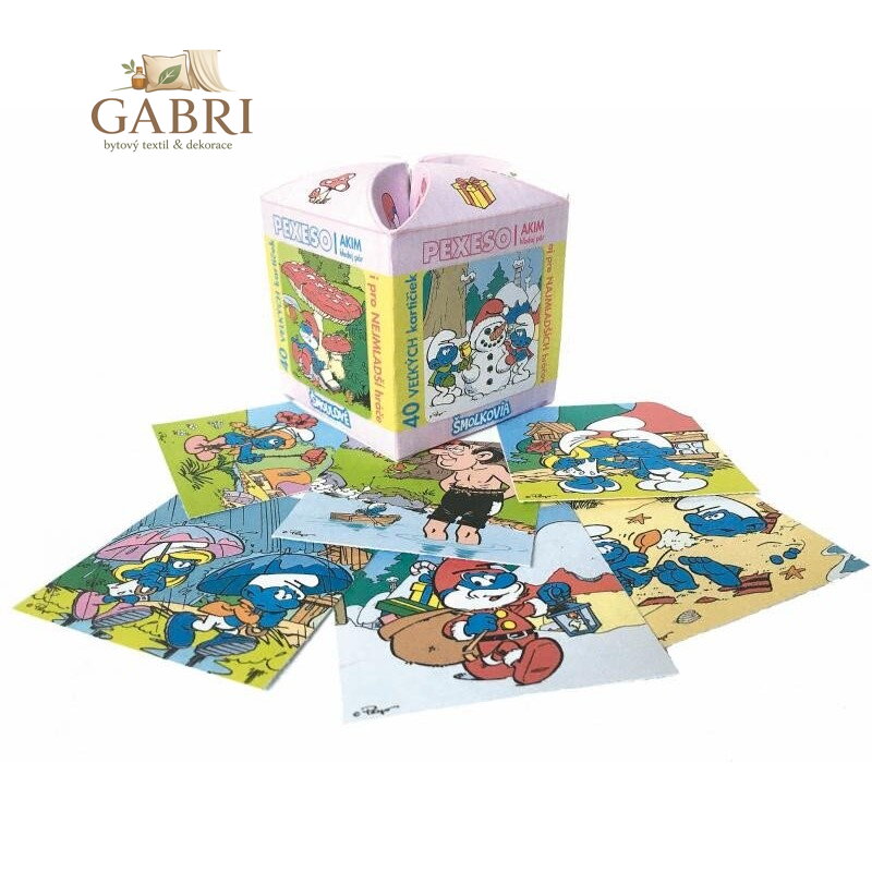 Pexeso v boxu Akim - Šmoulové