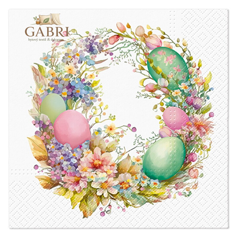 Ubrousky PAW L 33x33cm Easter Wreath