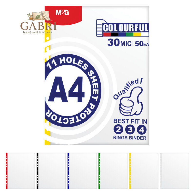 Euroobal A4 30 µm průhledný s barevnou značkou (50 ks)