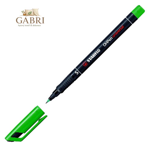 Permanentný popisovač, 0,4 mm, STABILO OHPen  universal, zelený