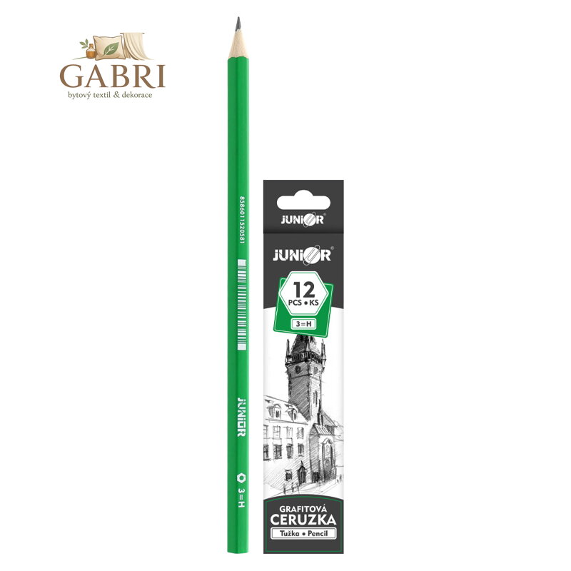 Tužka grafitová JUNIOR šestihranná - tvrdost H (č.3)