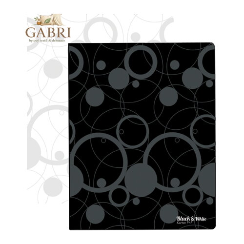 Pořadač kroužkový PP (4-kroužkový) A4, bílý (Black & White)