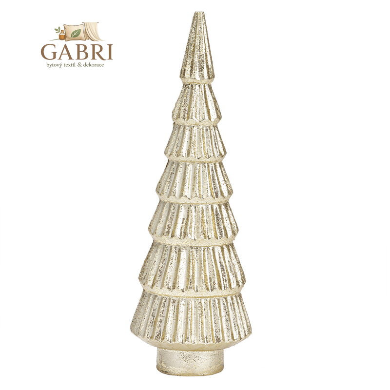 Stromeček vánoční, zlatá šampaň 6x19 cm