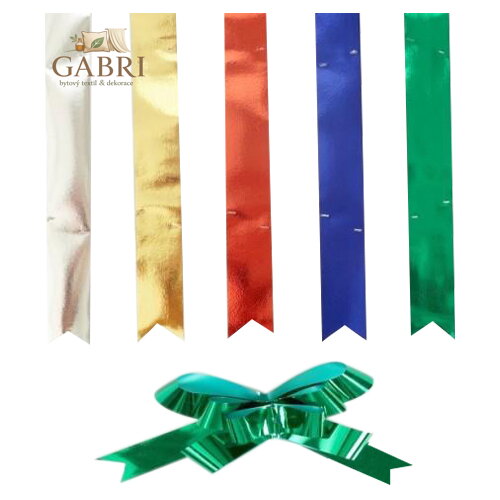 Stuha stahovací 5x110 cm metal - mix barev, 1ks