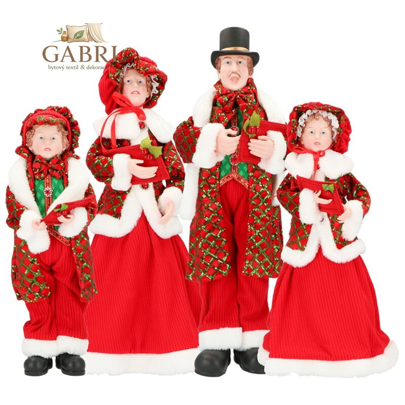 Čtyři vánoční koledníci 68 cm