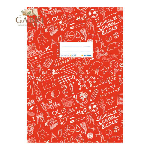 Obal na sešit Schooldoo A5 červený / 1ks