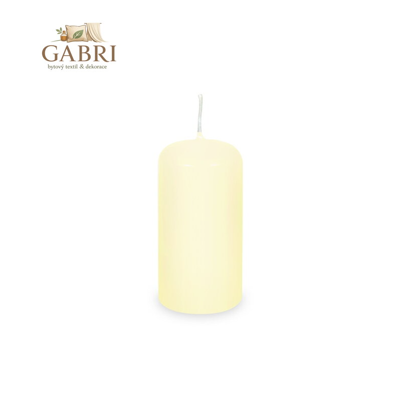 Svíčka válcová 40 x 80 mm, béžová (4 ks v bal.)