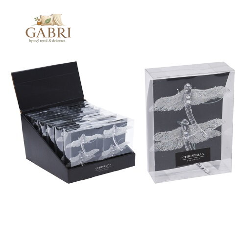 Třpytivá vážka - závěsná dekorace (balení 2 ks)