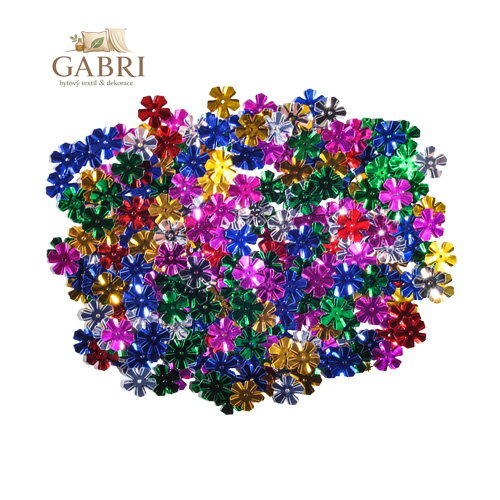 Dekorace květiny mix barev 13 mm 14 g