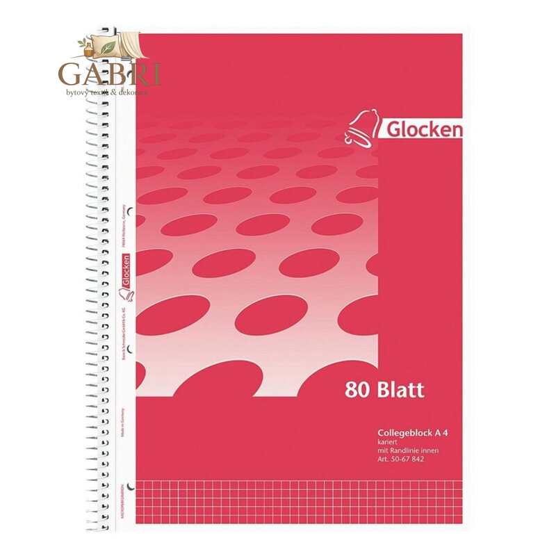 Blok A4 College s boční spirálou štvorčekový  80 L