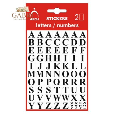 Samolepky Písmena A-Z (10 mm)