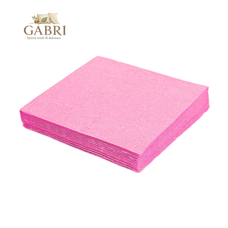 Obrousky 3-vrstvé, 33x33cm, růžové / 20ks /