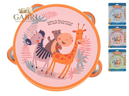 Tamburinka 13cm 4barvy na kartě