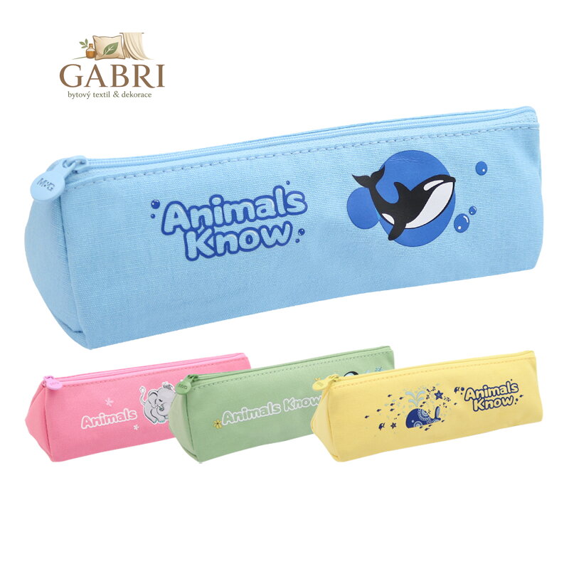 Pouzdro na pera M&G Animals Know, plátěné, mix