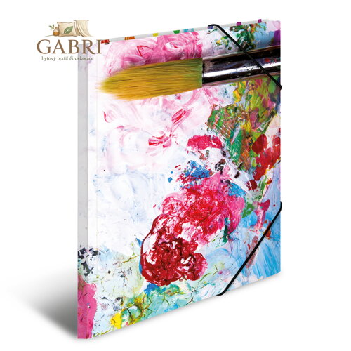 Deska s gumičkou A4 karton - barvy