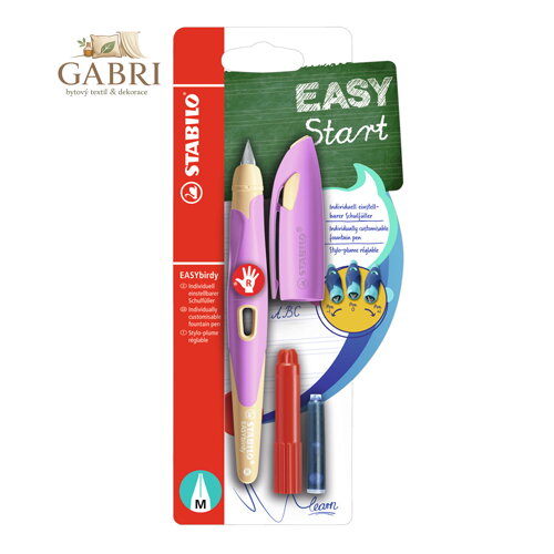 Roller kuličkový STABILO EASYbirdy Pastel pro praváky, světle růžová