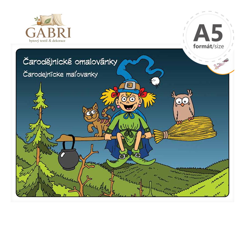 Omalovánka A5 - Čarodějnické omalovánky