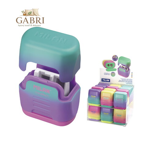 Struhadlo školní MILAN Compact Sunset na dvě tužky s boxem