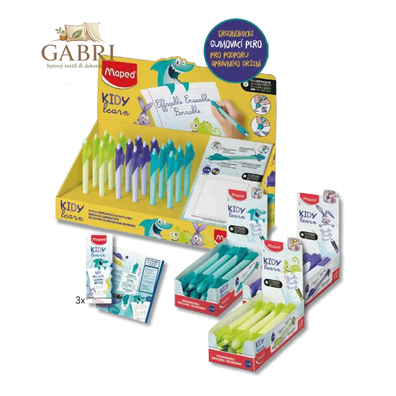 Prezentační stojan na gumovací pera MAPED Kidy Learn Magic 54 ks