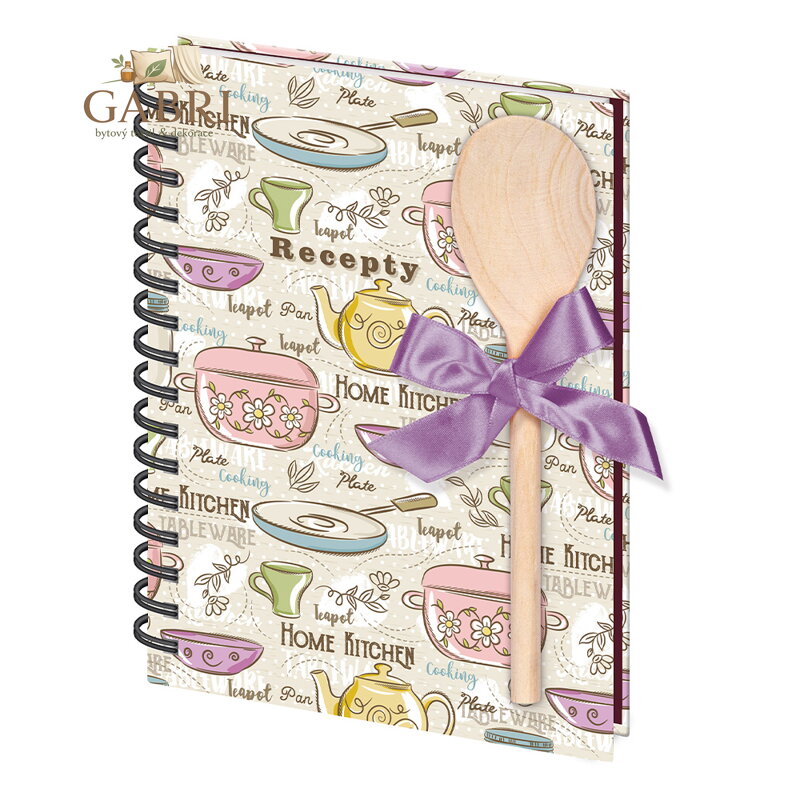 Kniha receptů A5 se lžící Home Kitchen