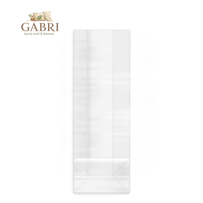 Sáček čirý (OPP) s obdélníkovým dnem 8+4 x 24 cm