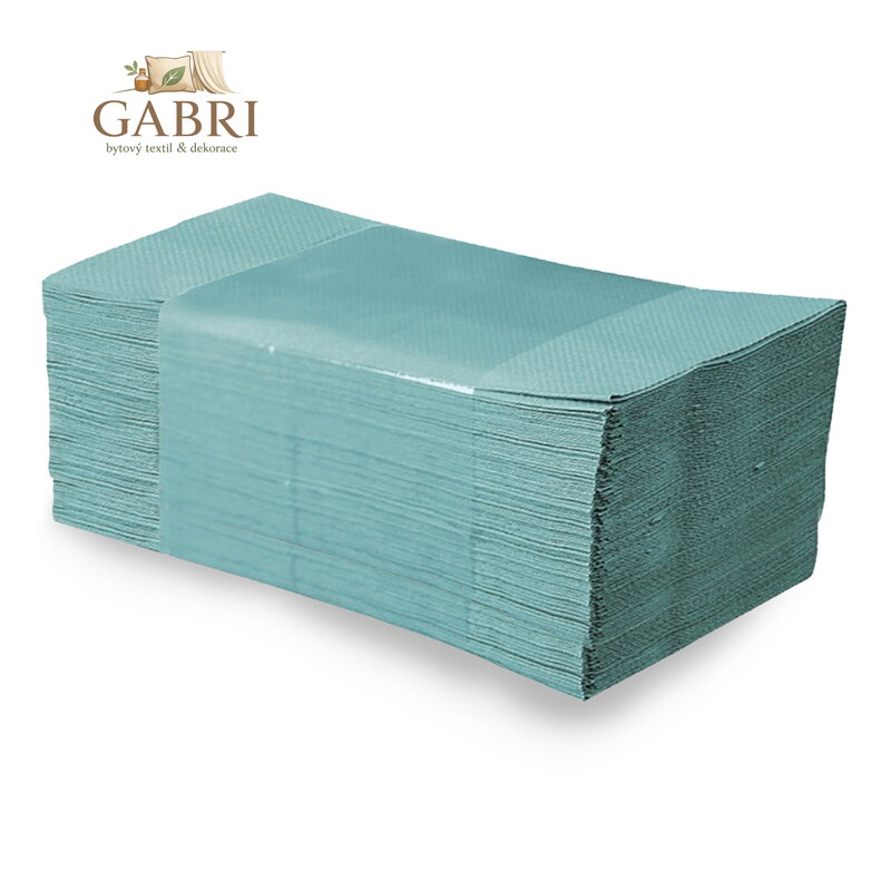 Papírové ručníky ZZ, 25x23 cm, zelené (5000 ks)