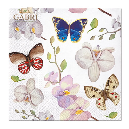 Ubrousky PAW L 33x33cm Orchidej Butterfly - motýl