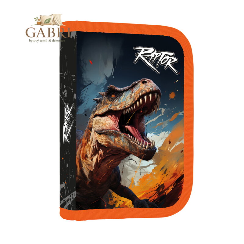 Penál 1 p. 2 chlopně, prázdný Dino