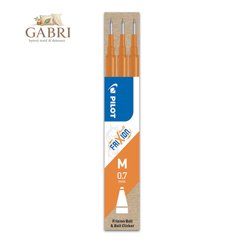 Náplň gumovací PILOT Frixion 0,7 mm/3 ks - oranžová