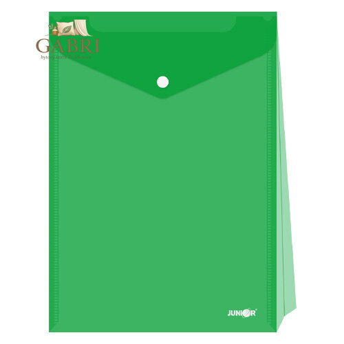 Obal s patentkou - rozšířitelný PP/A4 Up, průhledný/zelený