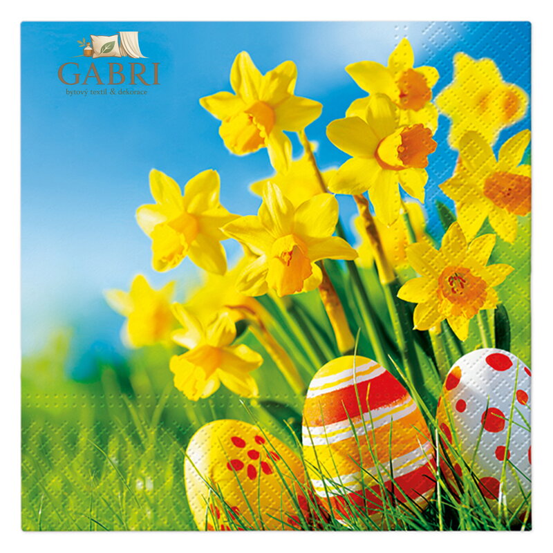 Ubrousky TaT 33x33cm Eggs Among Daffodils
