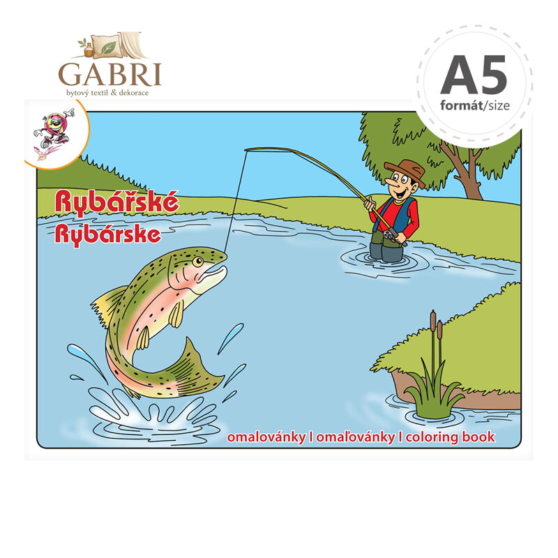 Omalovánka A5 - Rybářské omalovánky