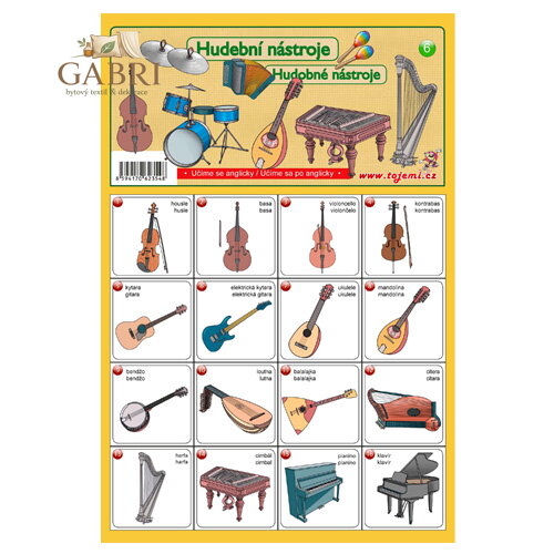 Pexeso A4 Hudební nástroje