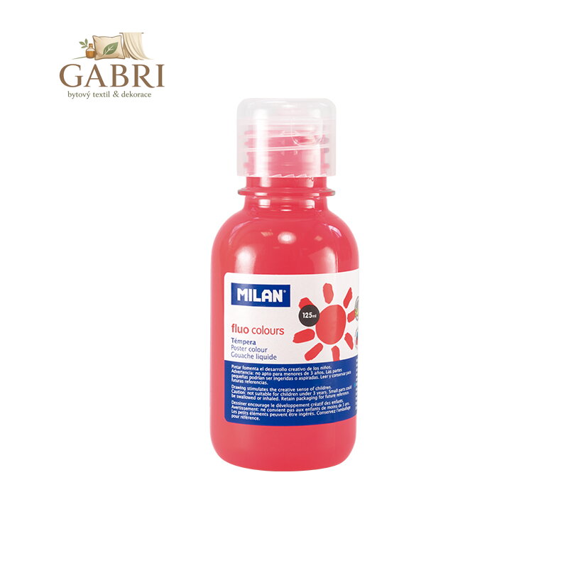 Barva temperová 125ml Fluo - korálová