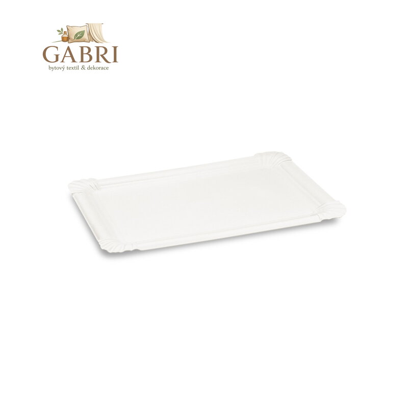 Papírový tácek (FSC Mix) bílý 13 x 19 cm [10 ks]