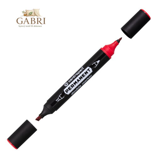 Popisovač CENTROPEN 1666 oboustranný - červený