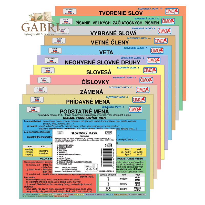 Školní soubor kartiček - Český jazyk (1-11)